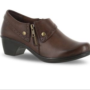 NWT Easy Street Womens DARCY Tan Brown Croco Shoe Clog 40-8184 Block Heel 7N